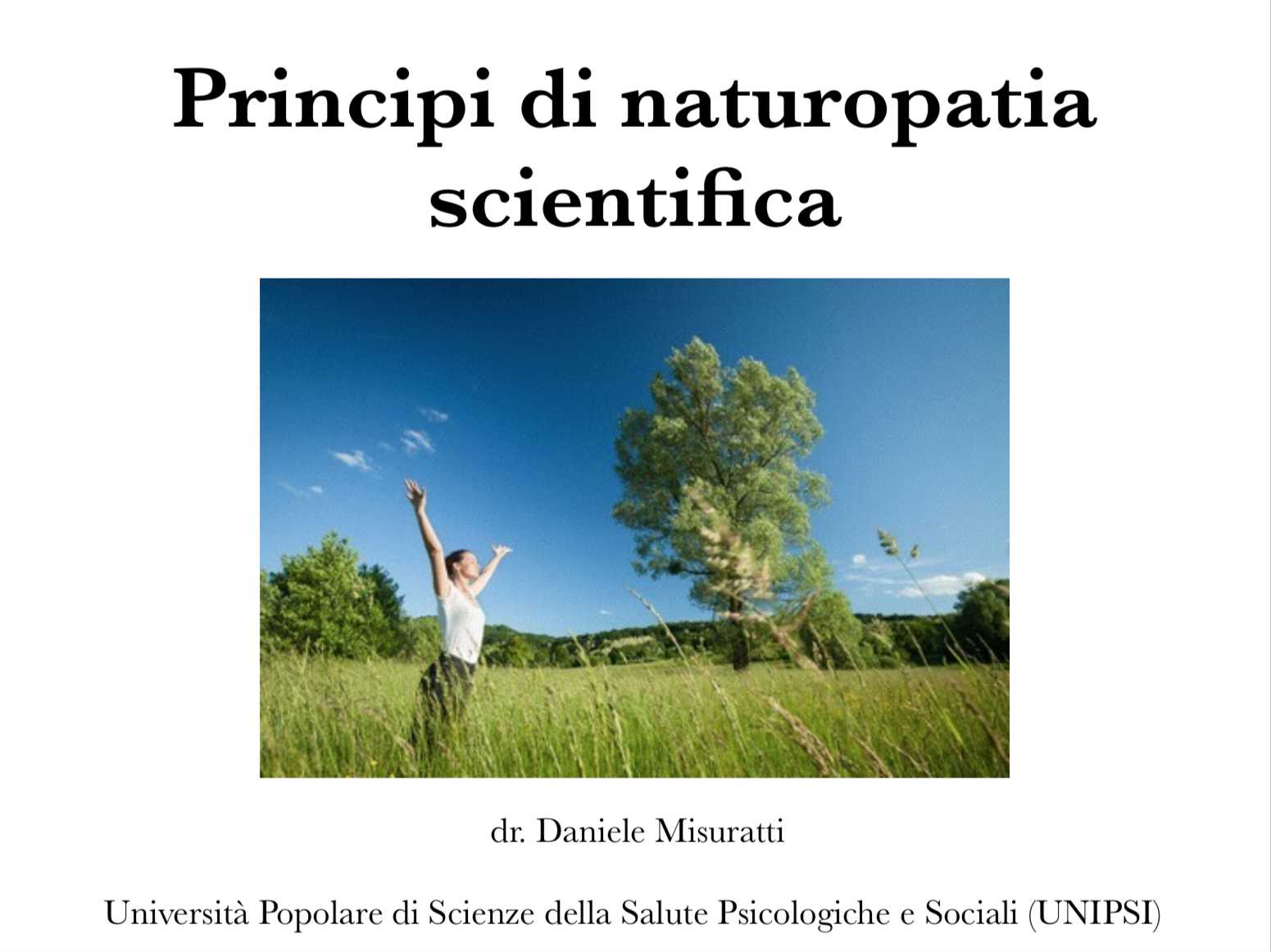 principi di naturopatia scientifica