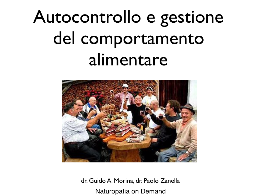 autocontrollo e comportamento alimentare